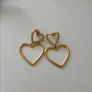 Madewell Gold Heart-Shaped Earrings